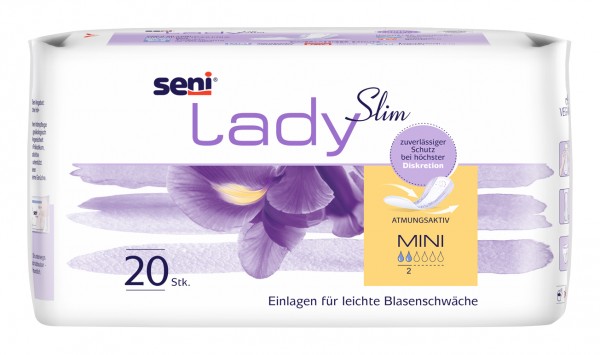 Seni Lady Slim Mini, atmungsaktive Einlagen, Krt. 30x20 St.