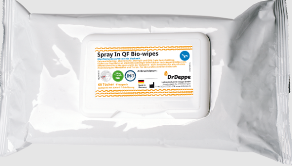 Spray In QF Flowpack Bio Wipes 20 x 20 cm - 80 Tücher in der Páckung