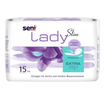 Seni Lady Slim Extra, atmungsaktive Einlagen, Krt. 24x15 St.