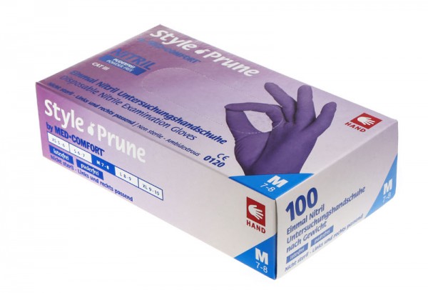 STYLE PRUNE Nitril-Handschuhe violett, Box à 100 Stück