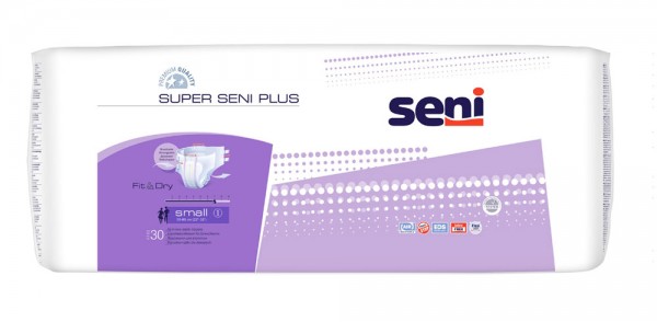 Super Seni Plus Small, Inkontinenzhosen mit Klettverschlüssen, Krt. 3x30 St.