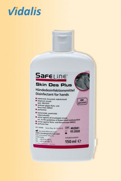 SAFELINE "SKIN DES PLUS" 150-ml Haut- und Handdesinfektion, 1 Flasche
