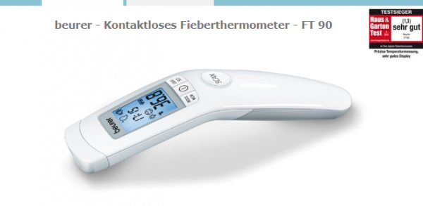 FT 90 Kontaktloses Thermometer Beurer Medical