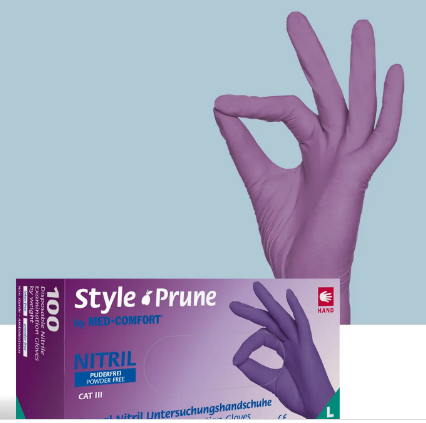 STYLE PRUNE Nitril-Handschuhe violett, Box à 100 Stück