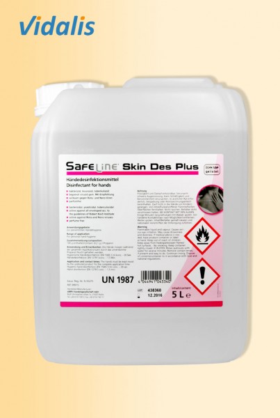 SAFELINE "SKIN DES PLUS" 5-Liter Haut- und Handdesinfektion, 1 Kanister